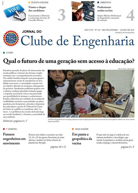 Jornal Do CE Jul 2021 Clube De Engenharia