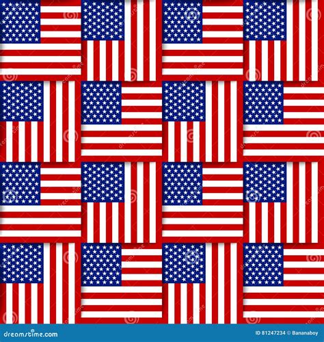 American Seamless Pattern Stock Vector Illustration Of Patriotic 81247234