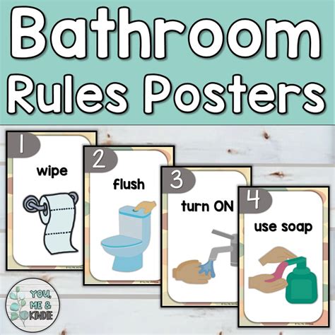 Bathroom Signs Bathroom Rules Posters Boho Made By Teachers