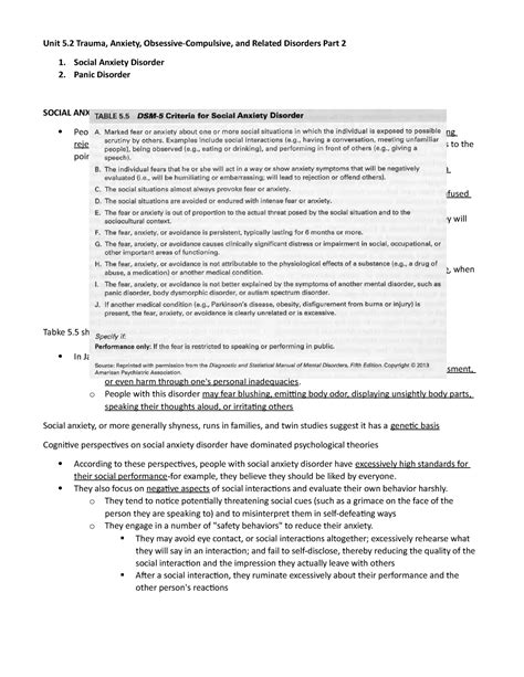 Trauma Anxiety Obsessive Compulsive And Related Disorders Part