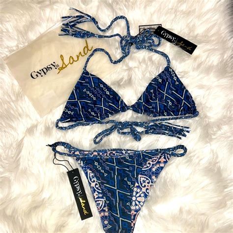 Gypsy Swim Gypsy Sand Reversible Bikini Set Sizes Top Xs Bottoms S Nwt Poshmark