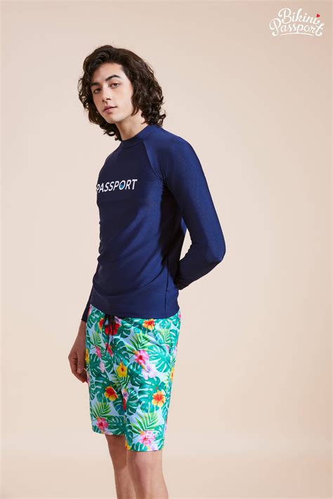 Quần Bơi Nam BIKINI PASSPORT kiểu form dài Xanh Ngọc