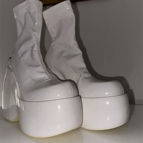 Naked Wolfe Mayhem White Platform Boot Bnwob Depop