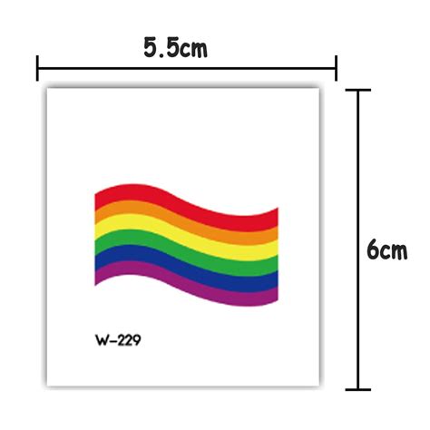 45 Pcs Gay Pride Rainbow Temporary Tattoos Rainbow Flag Stickers Removable Waterproof Body