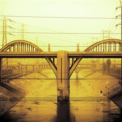 Bridges Over The Los Angeles River, Los Photograph by Ron Koeberer ...
