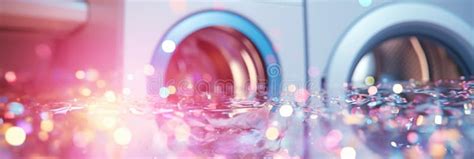 Colorful Image Of A Spinning Washing Machine Drum Stock Illustration