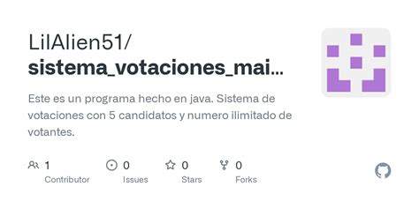 GitHub LilAlien51 Sistema Votaciones Main 3 Este Es Un Programa