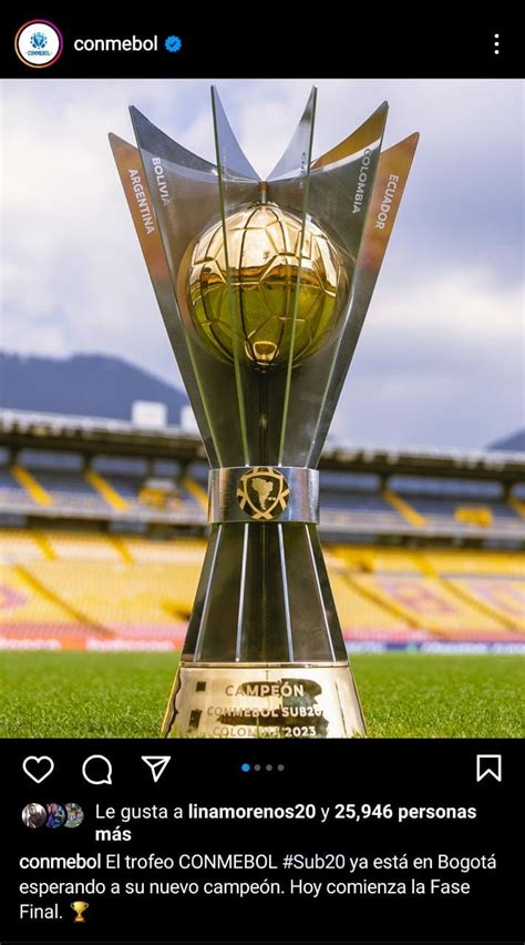 El Trofeo Del Sudamericano Sub 20 Ya Está En Bogotá A La Espera Del