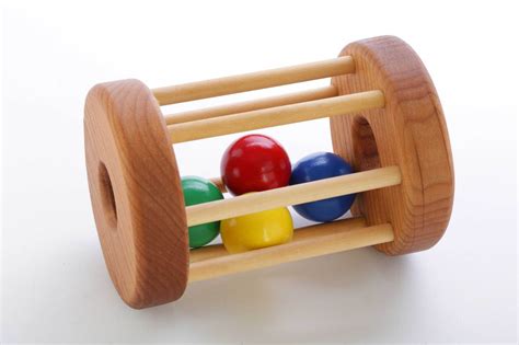 Wooden Baby Rattle | Wood Toy Tumbler | Papa Dons Toys