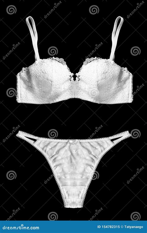 White Lingerie Isolated Stock Image Image Of Black