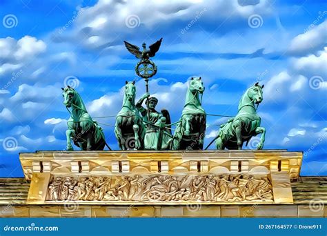 Berlin, Quadriga Statue, Brandenburg Gate, Germany - Original Digital ...