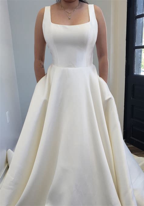 Square Neckline Satin Ballgown Emma Blake