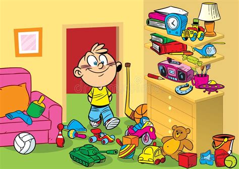 Комната с игрушками иллюстрация вектора. иллюстрации насчитывающей ...