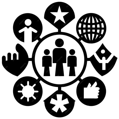 Cultural Diversity Icons Ethnic and Racial Inclusivity Vector