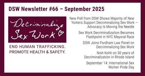 DSW Newsletter Decriminalize Sex Work