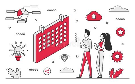 Schedule Calendar Program Stock Illustration Illustration Of