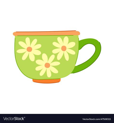 Hot Cup Ceramic Cartoon Royalty Free Vector Image
