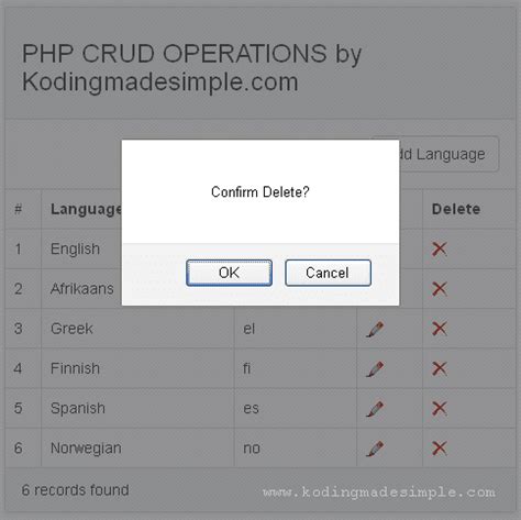 Simple Crud Operations In Php Mysql Example Guide Program And Web