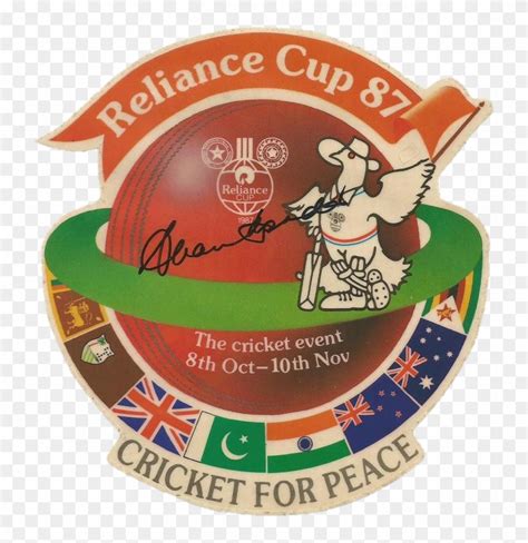 1987 Cricket World Cup - Reliance Cup 1987, HD Png Download - 798x842 ...