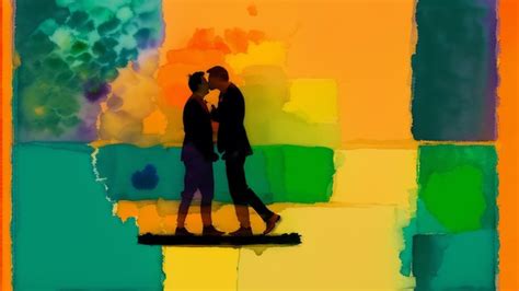 Mes del orgullo una ilustración de dos hombres besándose una pareja gay pasando tiempo juntos