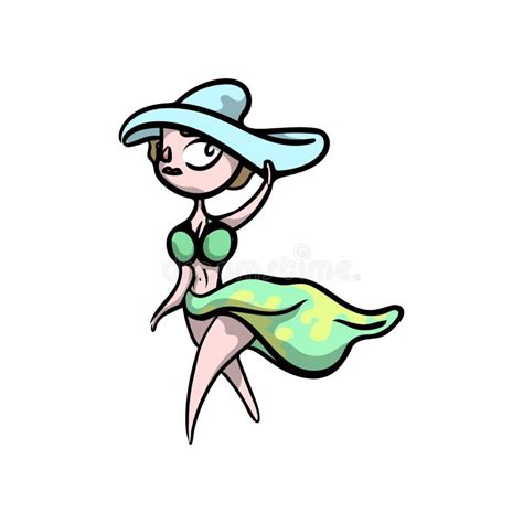 Cartoon Blonde Girl Beach Stock Illustrations Cartoon Blonde Girl Beach Stock