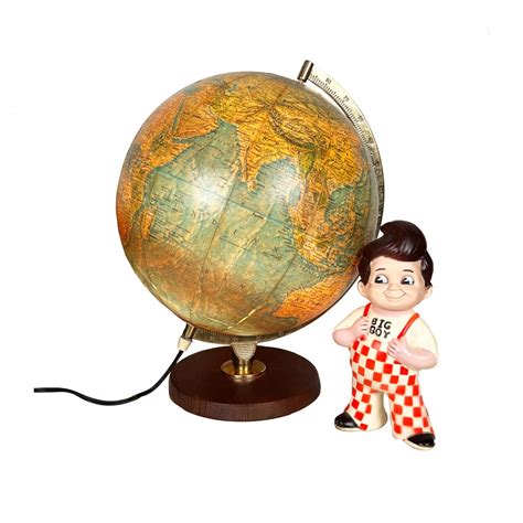 scan globe denmark illuminated world globe vintage replogle