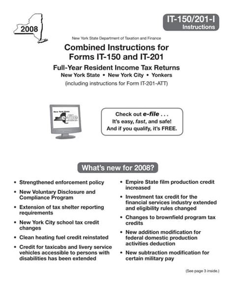 It 201 Resident Income Tax Return Long Form And Instructions Including It 201 Att