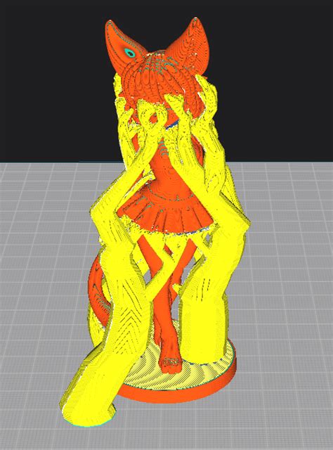 Cute Cat Girl Adorable Furry Stl In Bikini Skirt Stl File For D Printingcults