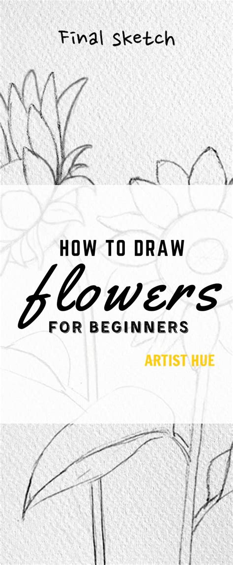 How To Draw Flowers Step By Step For Beginners How To Draw Flowers Watercolor Pencil How To Draw