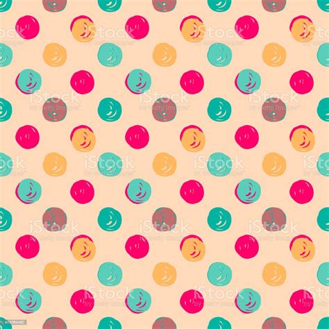 Hand Drawn Polka Dots Seamless Texture Stock Illustration Download Image Now 2015 Abstract