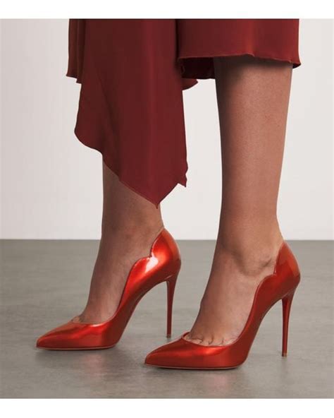 Christian Louboutin Hot Chick Patent Leather Pumps In Red Lyst