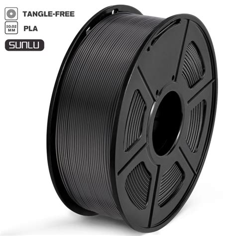 Пластик, Нить, Filament, Филамент для 3D-принтера SUNLU PLA Чёрный ...