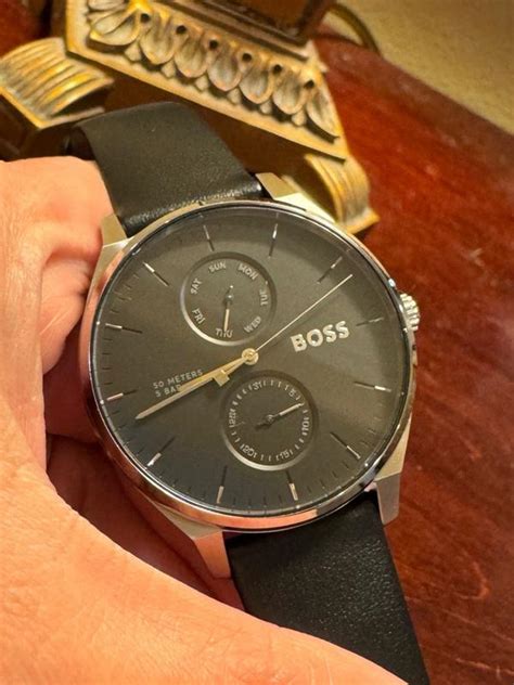 HUGO BOSS Men S Tyler Quartz Multifunction Brown Leather Watch 43mm