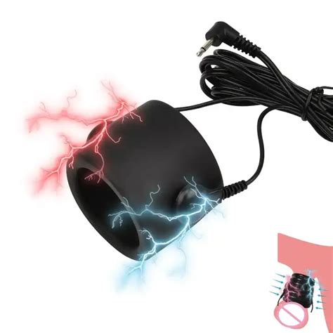 TPE Electric Cock Ring Restraint Male Sex Toy Locking Delay Ejaculation Stimulation For BDSM