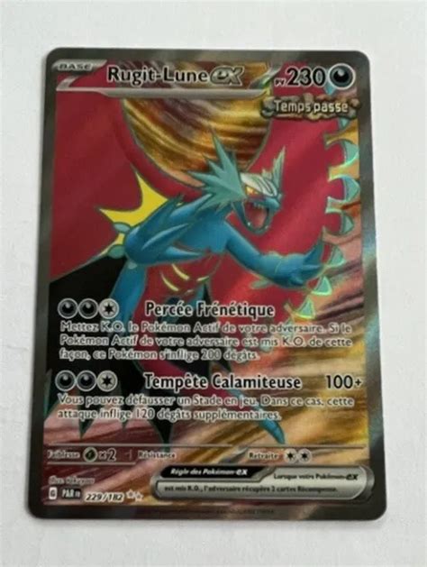 RUGIT LUNE EX FULL Art Pokémon 229 182 Ev04 Faille Paradoxe Neuf Fr