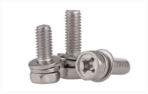 GB9074 13 304 Stainless Steel External Hex Three Combination Screw M3