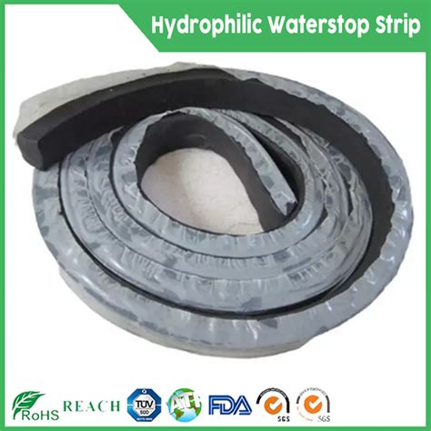 Swellable Bentonite Rubber Water Stop Strips For Concrete Joints