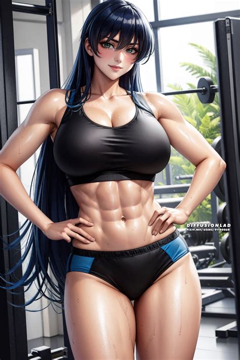 Hentai Busty 1girl Ai Generated Alluring Athletic Female Big Breasts