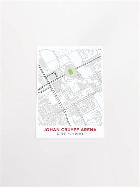 AFC Ajax Stadium Map Design Poster | TopFootballStadiums