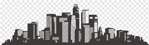 Los Angeles Skyline Silhouette Scalable Graphics Architecture Banner