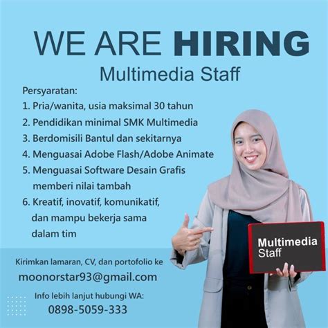 Lowongan Kerja Multimedia Staff Di Mos Media Lokerjogja Id