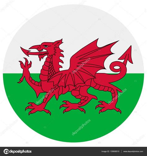 Round Flag Wales Stock Vector By Viktorijareut