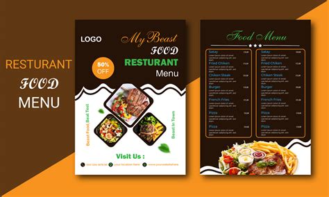 reasturant menu food design behance