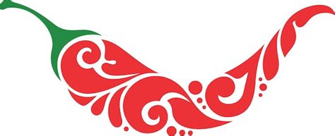 Premium Vector Spicy Red Hot Chilly In Curved Drawing