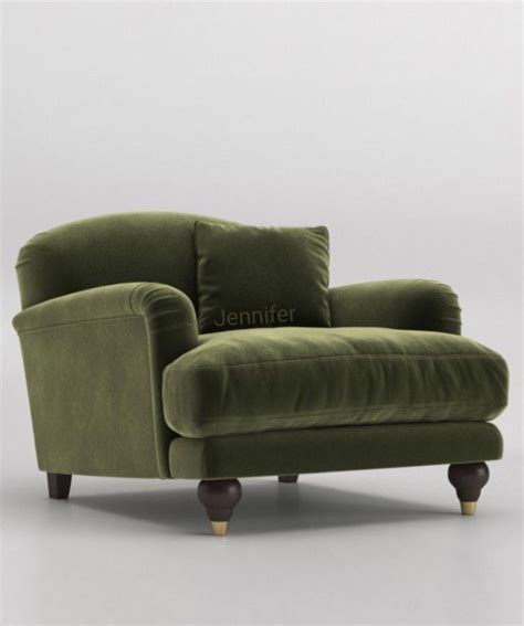 Velvet Armchair - Green