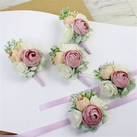 Lila Hochzeit Handgelenk Corsage Blume Handgelenk Corsage Etsy De