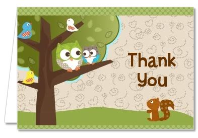 Owl Baby Shower Thank You Cards