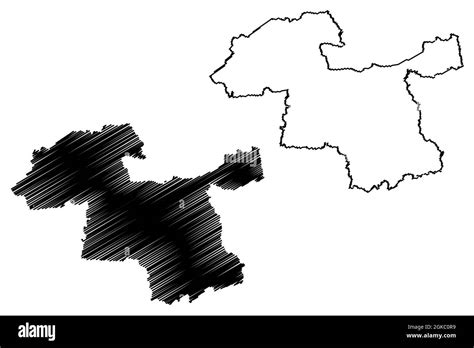 Amravati district (Maharashtra State, Republic of India) map vector ...