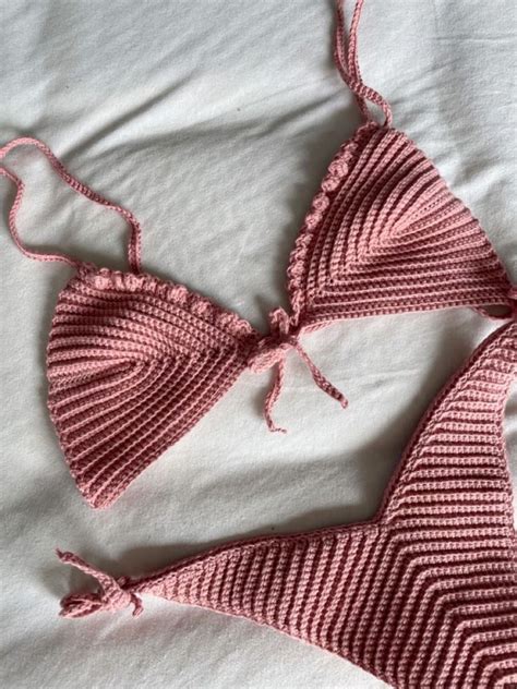 Crochet Bikini Set Cheeky Bikini Knitted Bikini Boho Etsy Artofit
