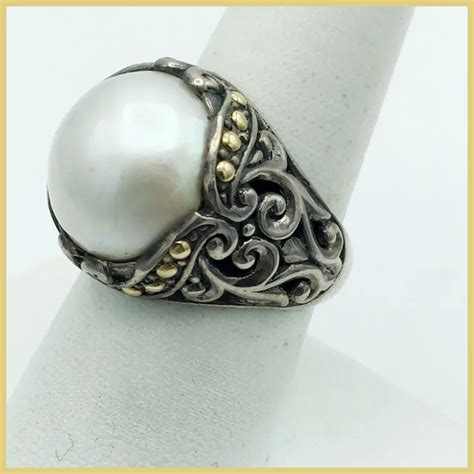 Mabe Pearl Sterling Silver K Ring Ruby Lane